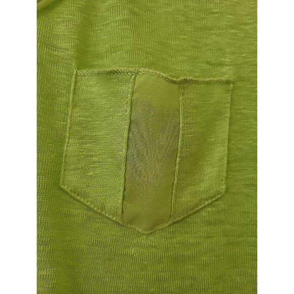 Sundance Linen Top T-shirt  Scoop Neck Women’s Short Sleeve Medium Green - Picture 4 of 5